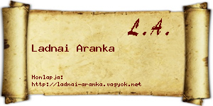 Ladnai Aranka névjegykártya